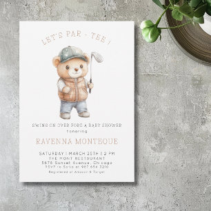 Invitation Teddys de golf minimalistes pour une Baby Shower P