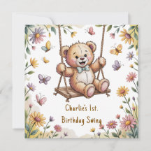 Teddy's First Birday Swing Party
