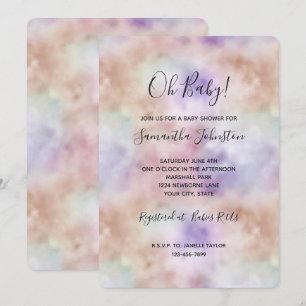Invitation Teinture à tarte violette rose
