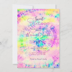 Invitation Teinture colorée Teinture Néon été