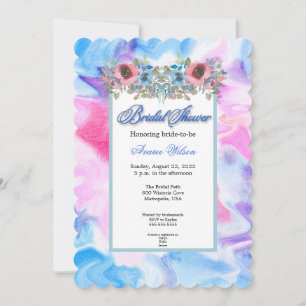Invitation Teinture et Fleurs à attache aquarelle