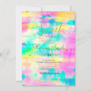 Invitation Teinture moderne Tie Colorful Abstrait