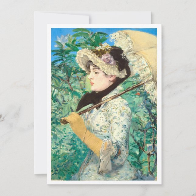 Invitation Téléchargeable Jeanne Spring par Edouard Manet. (Devant)