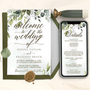 Invitation Téléchargeable Mariage de calligraphie botanique