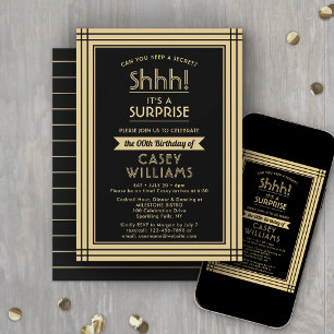 Invitation Téléchargement de fête d'anniversaire surprise noi