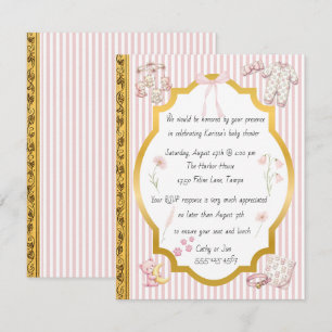 Invitation Téléchargement numérique Baby Shower Chatons Roses