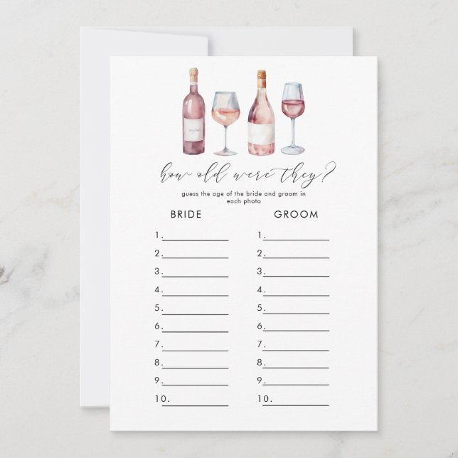 Invitation Téléchargement numérique de Vino Before Vows (Devant)