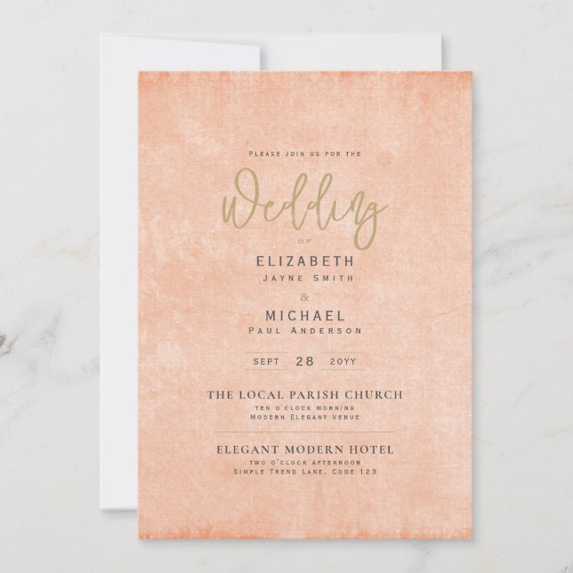 Invitation Téléchargement numérique instantané du Mariage Cor (Devant)