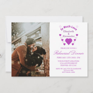 Invitation Tellement d'amour Mariage de répétition dîner