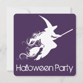 Invitation Témoin volant Silhouette Halloween Party Invitatio