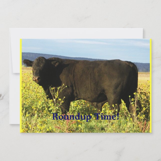 Invitation Temps de rassemblement !  Commande de bétail - (Devant)