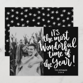 Invitation Temps le plus merveilleux de l'année | Black HOLID