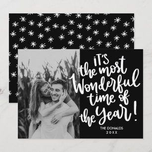 Invitation Temps le plus merveilleux de l'année Black HOLID