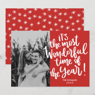 Invitation Temps le plus merveilleux de l'année   RED HOLIDAY