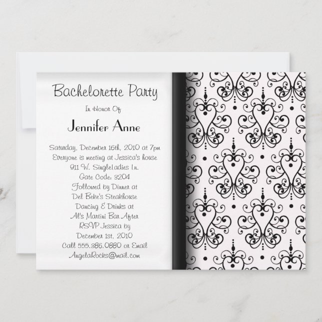 Invitation Temps mignon de partie de Bachelorette (Devant)