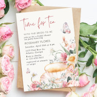 Temps Pour Tea Boho Teacup Fête des mariées Floral