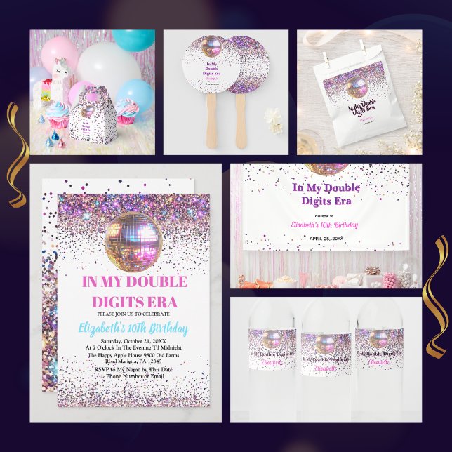 Invitation Tendance Dans Mes Double Chiffres Era Anniversaire (Créateur téléchargé)