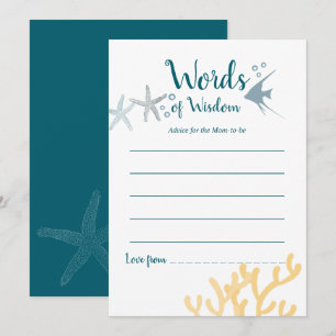 Invitation Tendance de couleur Sous le Baby shower de mer