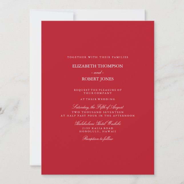 Invitation Tendance des couleurs vives pour tapis rouge (Devant)