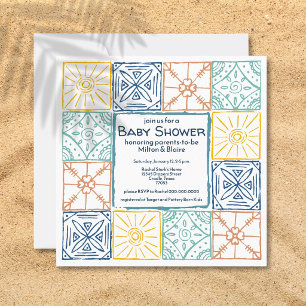 Invitation Tendance été Tuiles Européennes Amalphi Baby Showe
