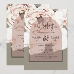Invitation Tendance MOSS BLUSH MARIAGE Sage Dusty Rose