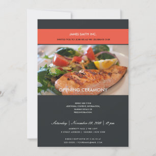 INVITATION TENDANCE PHOTO NOIR ROUGE CÉRÉMONIE D'OUVERTURE GR