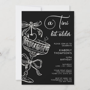 Invitation tendance pour 30e anniversaire "Un peu 