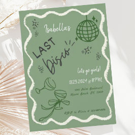 Invitation Tendance Quirky Wavy Hand Drawn Bachelorette Party