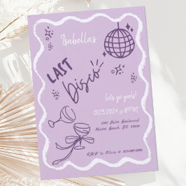 Invitation Tendance Quirky Wavy Hand Drawn Bachelorette Party