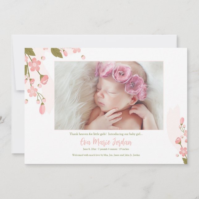 Invitation Tender Moments Photo Annonces de naissance (Devant)