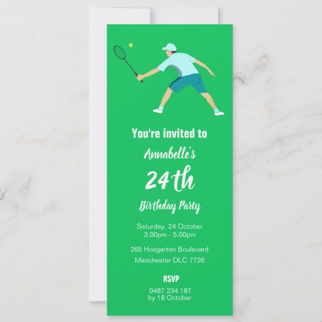 Invitation Tennis (Devant)