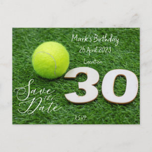 Invitation "Tennis 30 ans" Enregistrez la date