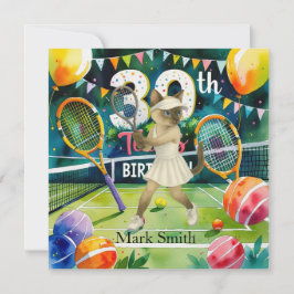 Invitation Tennis 30e anniversaire pour les Amoureux de les c