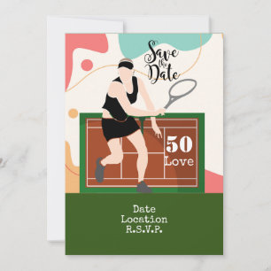 Invitation Tennis 50e fête d'anniversaire