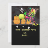 Tennis Halloween Party avec balle de tennis et fan