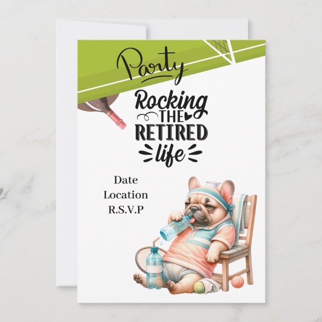 Invitation Tennis Retirement (Devant)