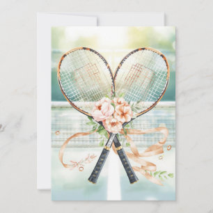 Invitation Tennis Sauvegardez la date pour le mariage de joue
