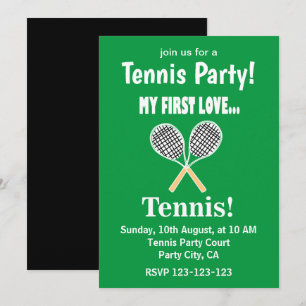 Invitation Tennis Sports Fête de Tennis