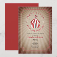 Tente de cirque d'inspiration vintage Anniversaire