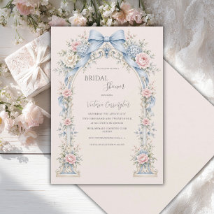 Invitation Tente Florale Rose Vintage Mariage