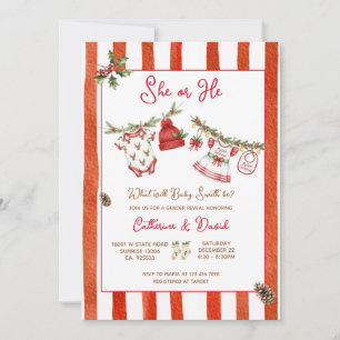 Invitation Tenue de bébé au Père Noël de Noël Révélation du s