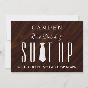 Invitation Tenue de bois Conviendras-tu pour être mon garçon