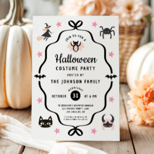 Invitation Tenue de fête d'Halloween Coquette Mignonne