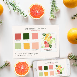 Invitation Tenue de Mariage   Palette de Couleurs Citron