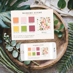 Invitation Tenue de Mariage   Palette de Jardin Afterglow