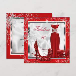 Invitation Tenue fabuleuse pour une soirée des 50 ans, robe, 