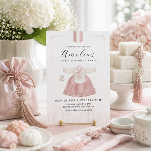 Invitation Tenue hanbok garçon rose Doljanchi premier anniver