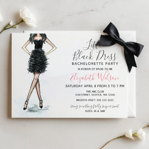 Invitation Tenue Noire de Soirée Escarpins Enterrement de Vie