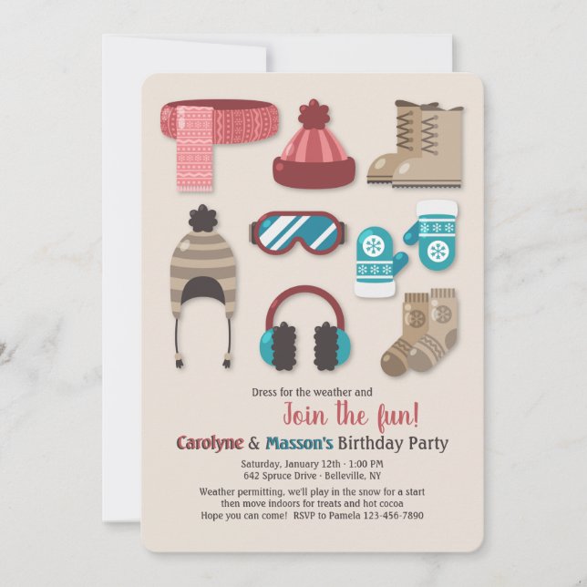 Invitation tenue pour temps froid (Devant)