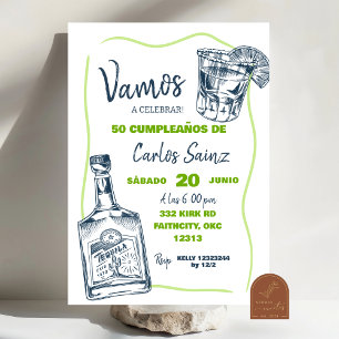 Invitation Tequila Man Mexicaine espagnole fête d'anniversair